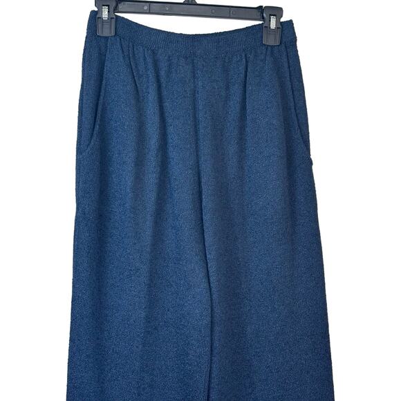 Brenda French for French Rags Blue Knit Pants with Pockets sz 2=S/M - Picture 2 of 7